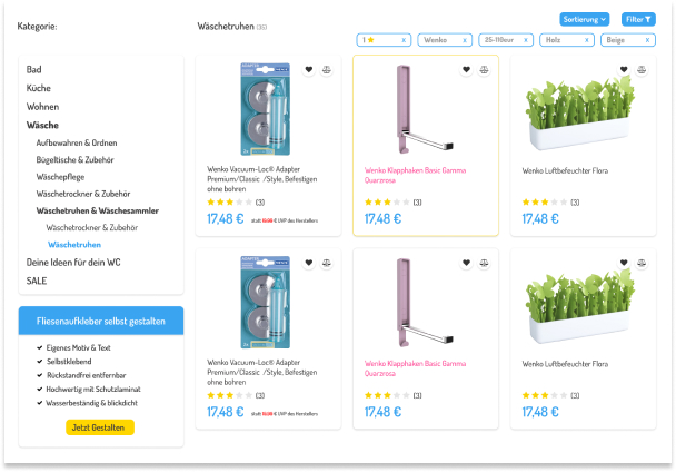 Unser Projekt Gestalten category, list products ein Foto